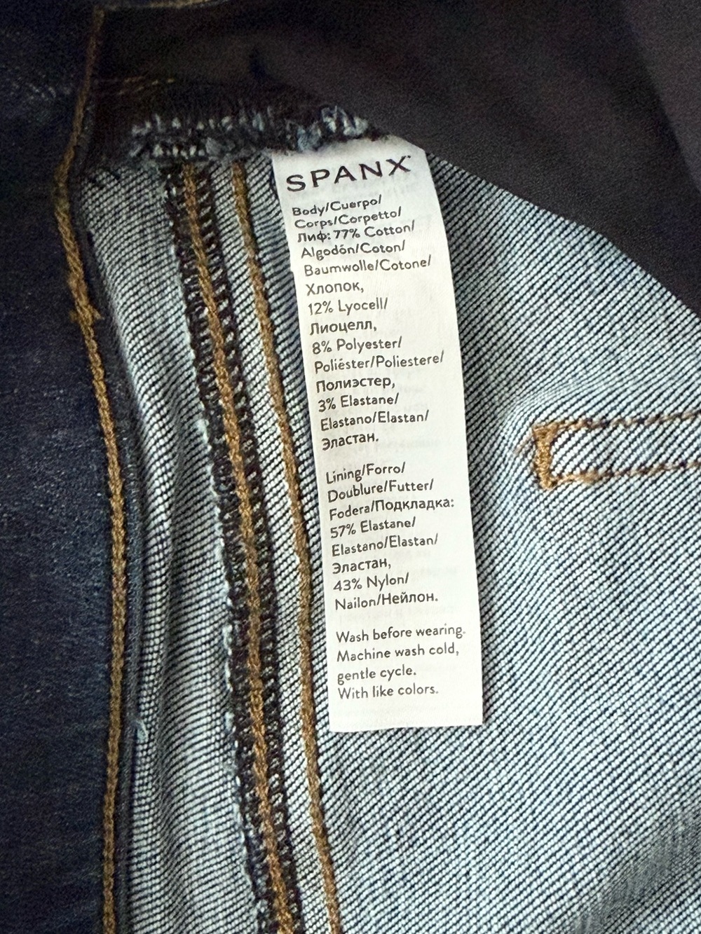 Spanx High Rise Pull On Distressed Ankle Skinny Jeans Raw Hem Size M - Picture 8 of 8